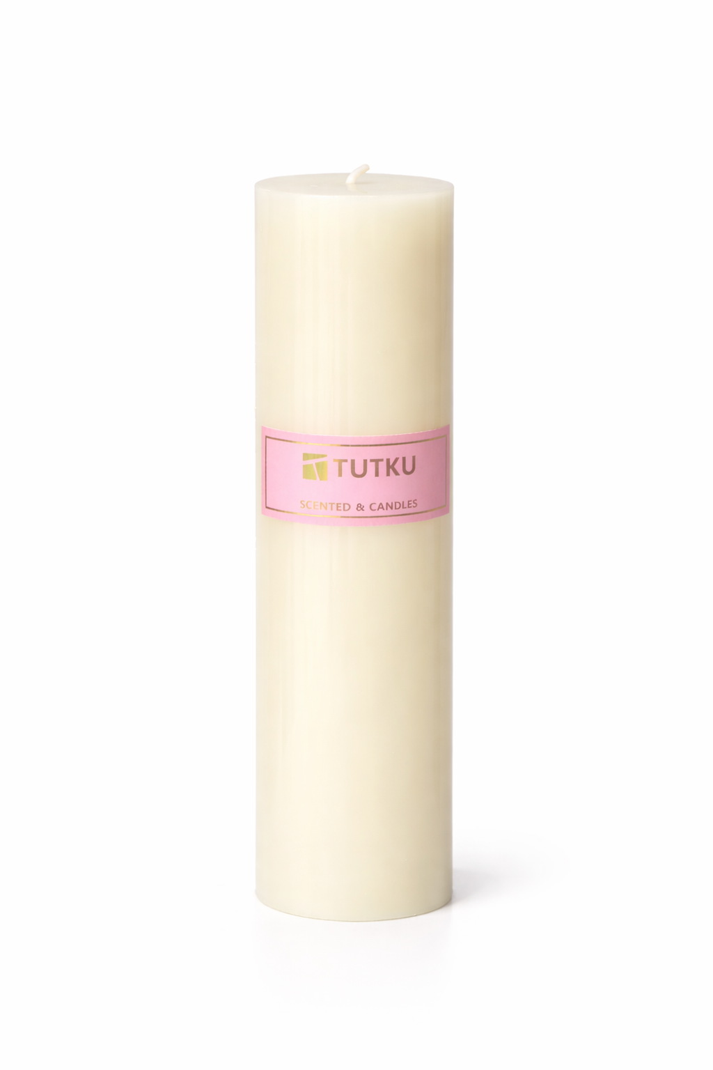 25 Cm Renkli Büyük Baton Mum - Beyaz