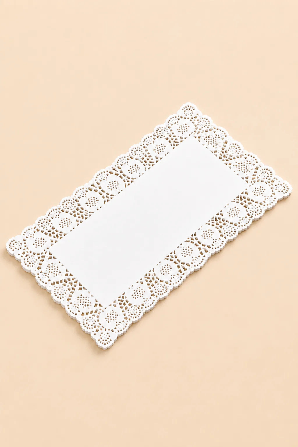 100'lü Dikdörtgen Dantel Sunum Kağıdı (17x34 Cm)
