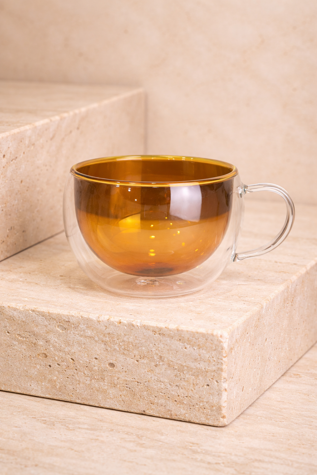 300 Ml Çift Cidarlı Tombul Kupa Bardak - Gold