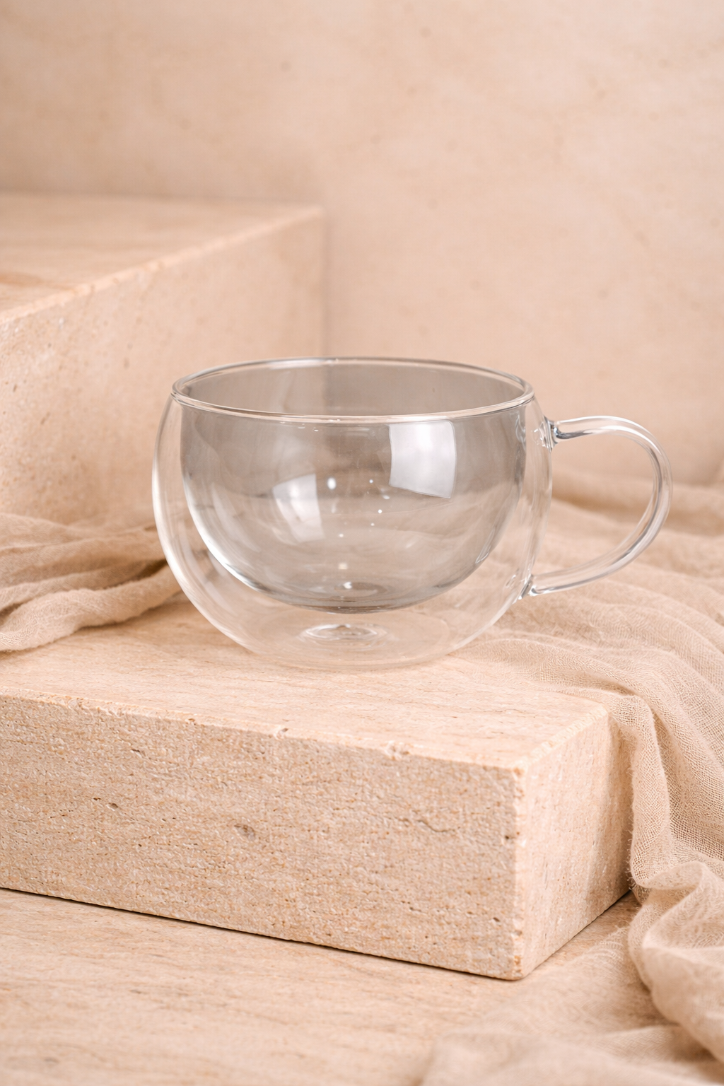 300 Ml Çift Cidarlı Tombul Kupa Bardak - Gri