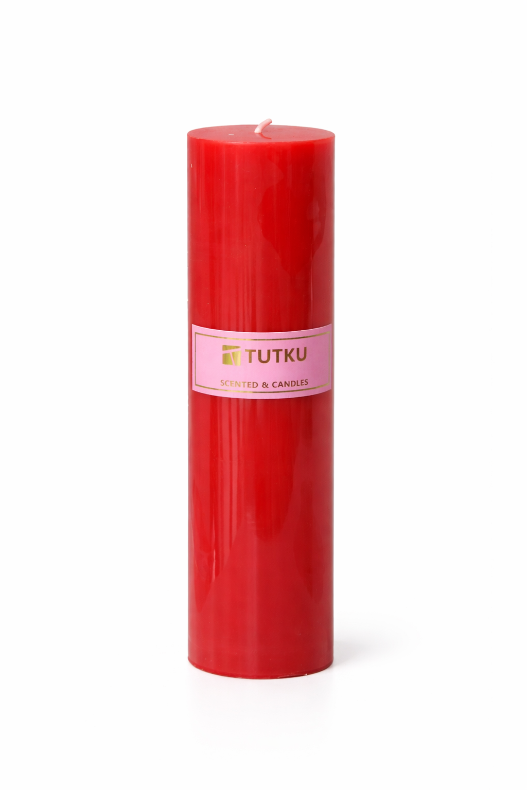 25 Cm Renkli Baton Mum - Kırmızı