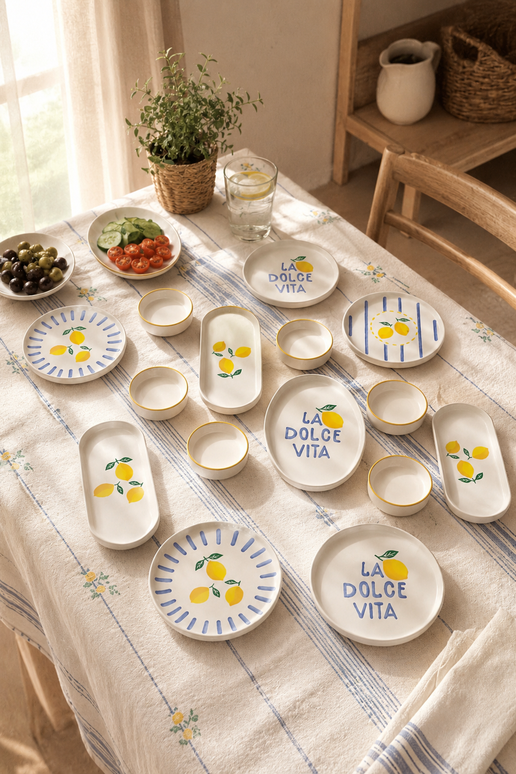 Lime Serisi 15 Parça 6 Kişilik Kahvaltı Takımı