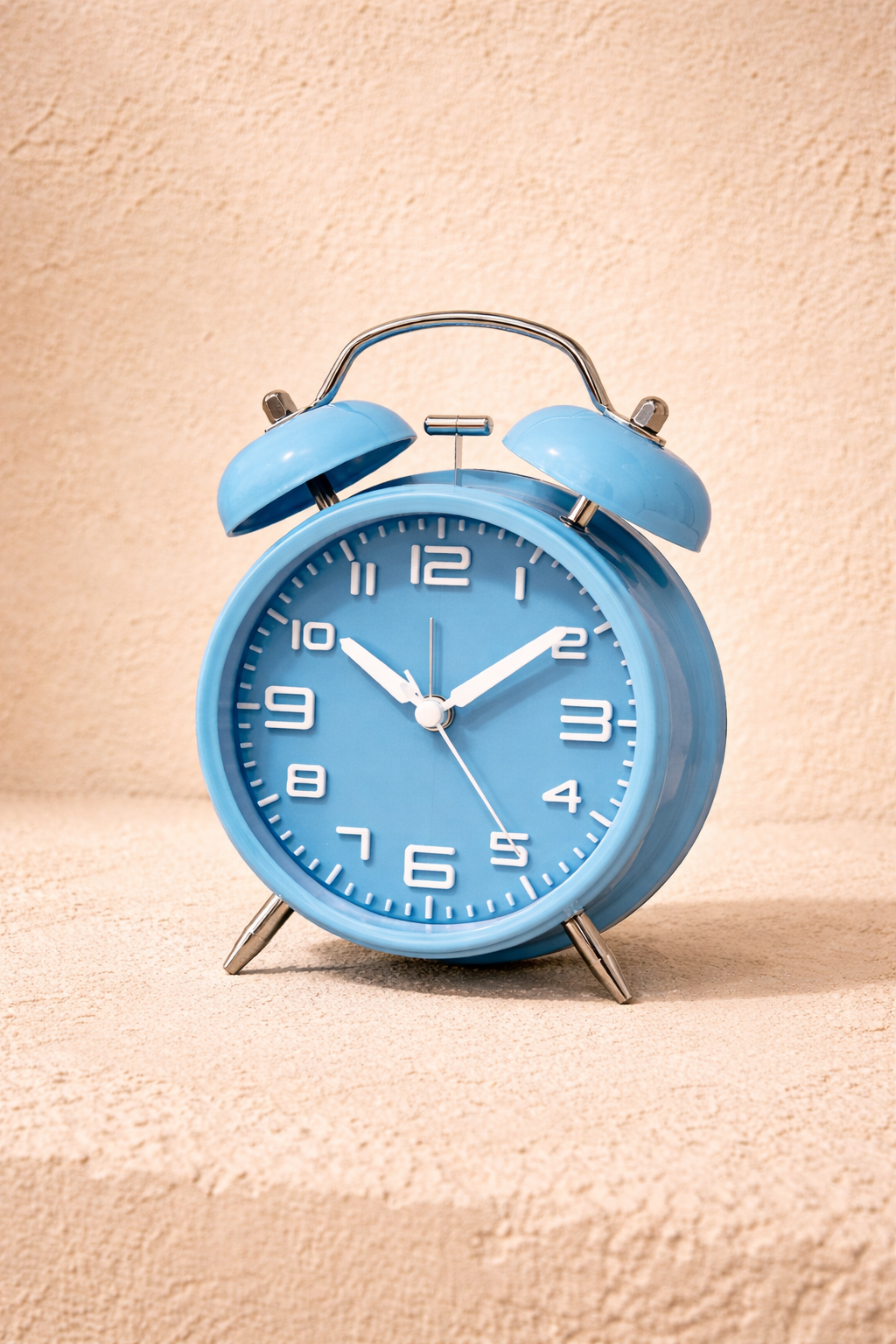 Kurmalı Masaüstü Çalar Saat - Mavi