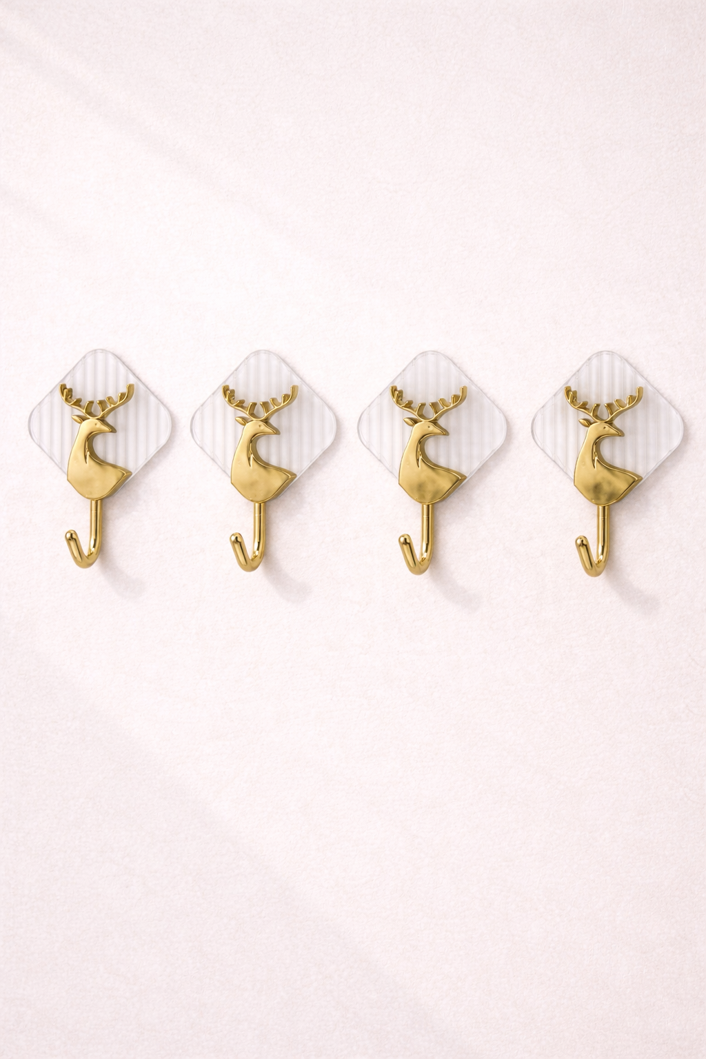 4'lü Yapışkanlı Plastik Mutfak & Banyo Askısı - Şeffaf (3 Kg Taşıma Kapasiteli)