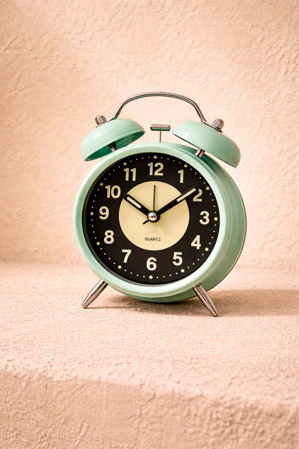 Kurmalı Masaüstü Çalar Saat - Yeşil